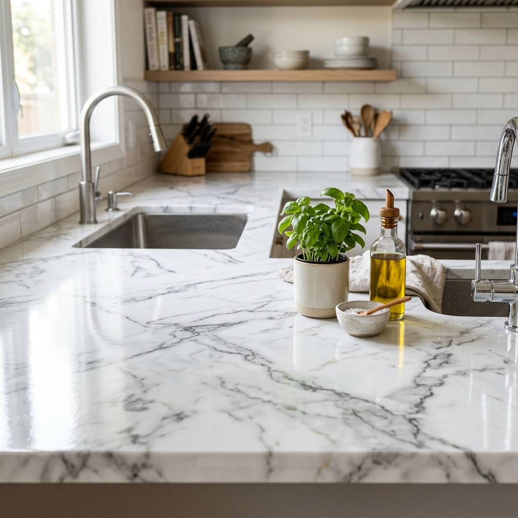 Waterproof Kitchen Marble Stickers